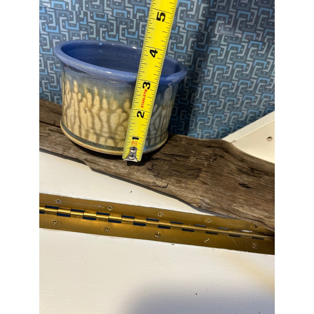Handmade Studio Pottery Blue ash glaze ceramic Bowl - Picture 3 of 11